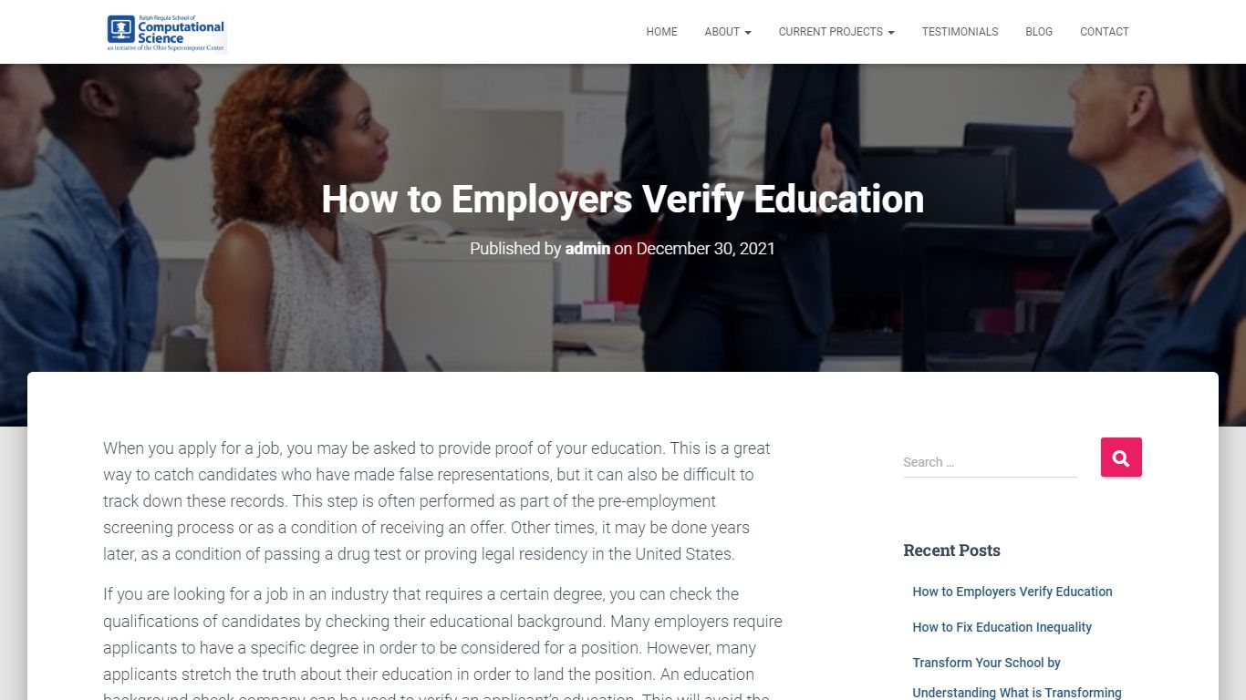 How to Employers Verify Education - Ralph Regula School of ...